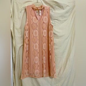 Charming Charlie Coral Pink Vintage Dress